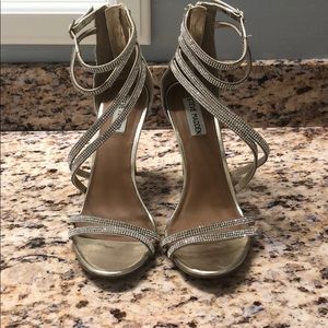 Steve Madde Fiffi Gold Heels Size 8